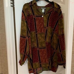 Notations Multicolor Button-Up Shirt